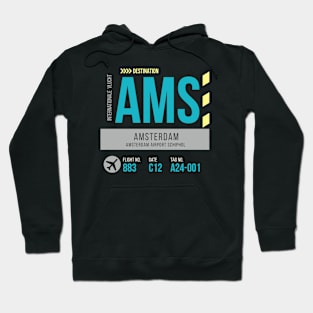 Amsterdam Airport Stylish Luggage Tag (AMS) Hoodie